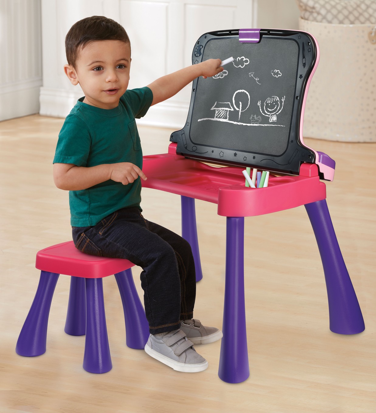 VTECH  MAGI BUREAU INTERACTIF 4EN1 ROSE