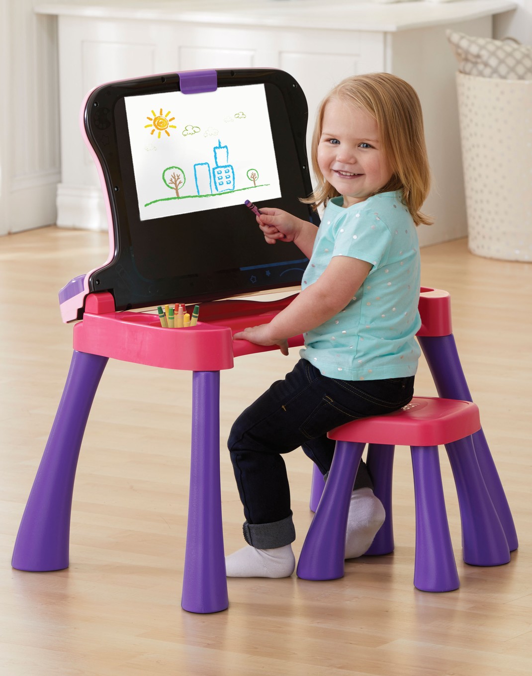 VTECH  MAGI BUREAU INTERACTIF 4EN1 ROSE