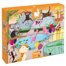 JANOD PUZZLE TACTILE UNE JOURNEE AU ZOO