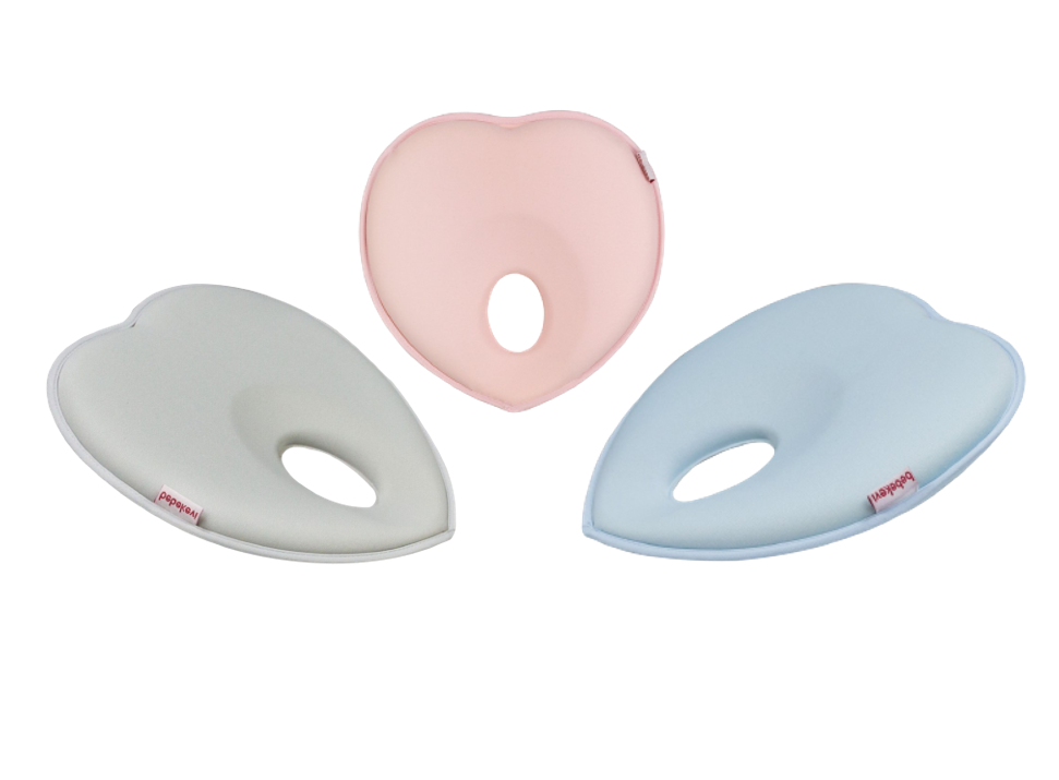 BEBEKEVI COUSSIN ANTI TETE PLATE BLEU-ROSE-GRIS