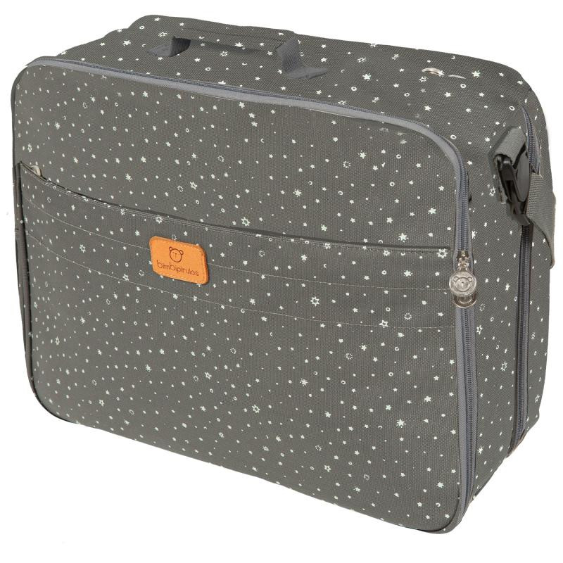 BIMBIPIRULOS VALISE MAMAN EN TISSU + MATELAS A LANGER