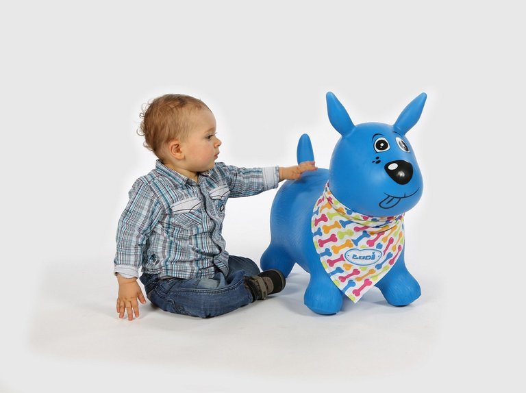 LUDI Mon chien sauteur &quot;Bleu&quot;