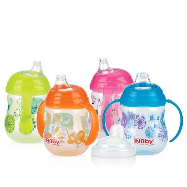NUBY Gobelet Bec Silicone Souple Anti-Goutte 6M+ 270ml