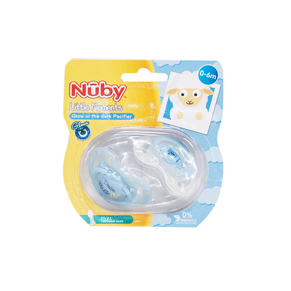 NUBY 02 SUCETTES OVALE PHOSPHORESCENTE 6-36M