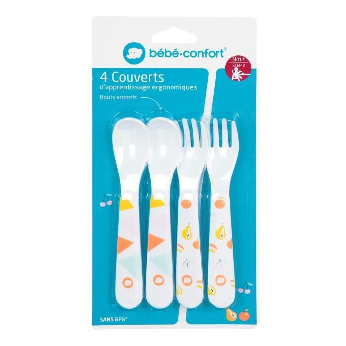 BEBE CONFORT 4 COUVERTS D'APPRENTISSAGE ERGONOMIQUES