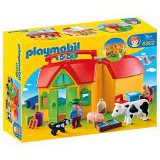 PLAYMOBIL 1.2.3 FERME TRANSPORTABLE