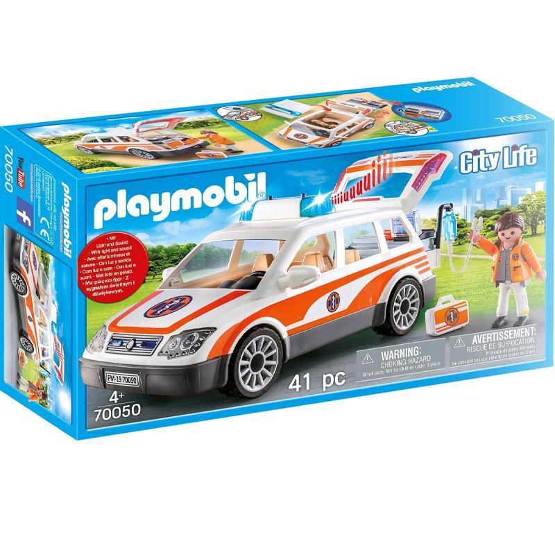 PLAYMOBIL CITY LIFE VOITURE ET AMBULANCIER