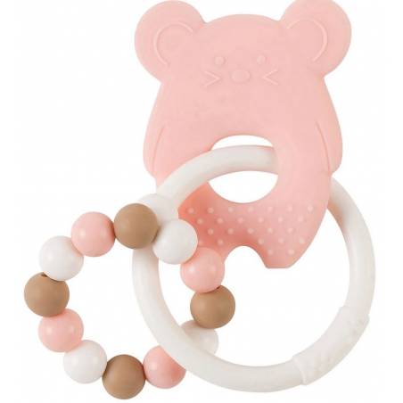 NATTOU ANNEAU DE DENTITION SILICONE ROSE