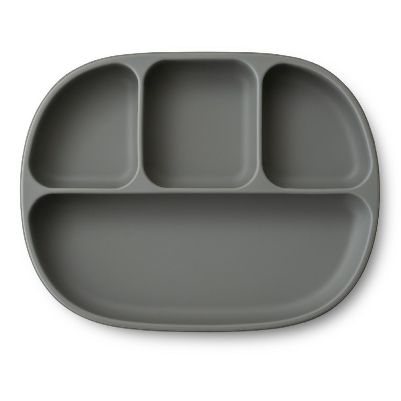 INTERBABY ASSIETTE VENTOUSE EN SILICONE GRIS