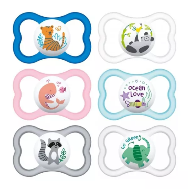 MAM 2 SUCETTES EN SILICONE 6M+
