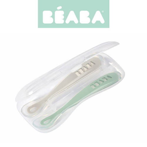 BEABA LOT DE 2 CUILLERES 1ST AGE SILICONE