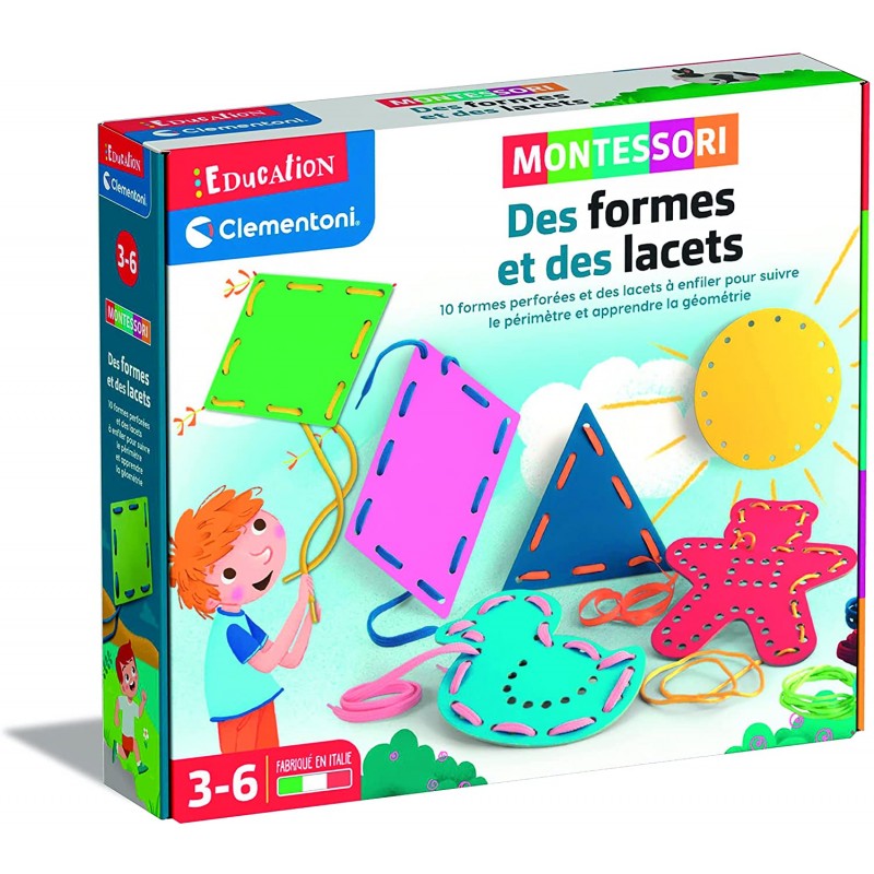 CLEMENTONI MONTESSORI DES FORMES ET DES LACETS