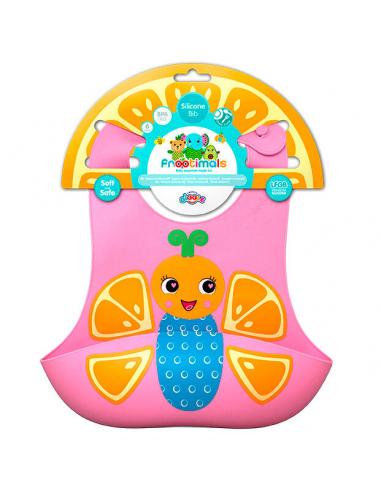 KIDS LICENSING BAVOIR EN SILICONE ORANGIEFLY