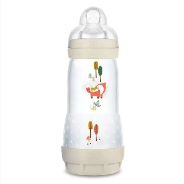MAM BIBERON EN PLASTIQUE 320 ML ANTI-COLIQUE 4M+ BEIGE