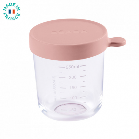 BEABA PORTION EN VERRE 250 ML ROSE