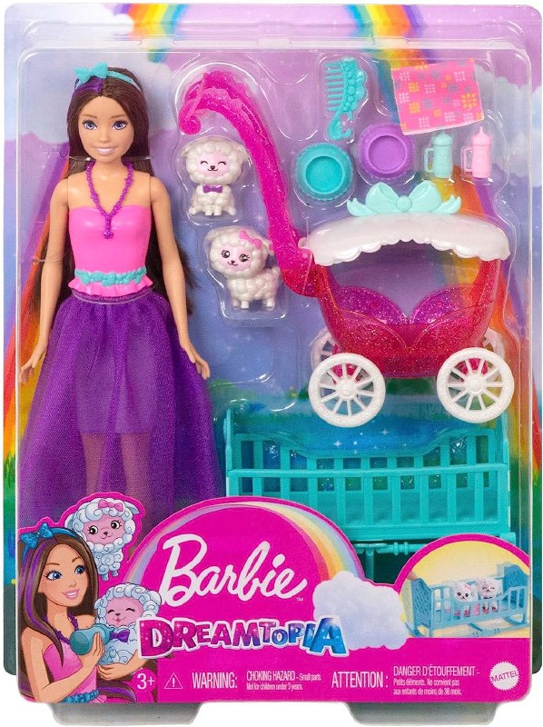 MATTEL BARBIE AVEC CHARIOT