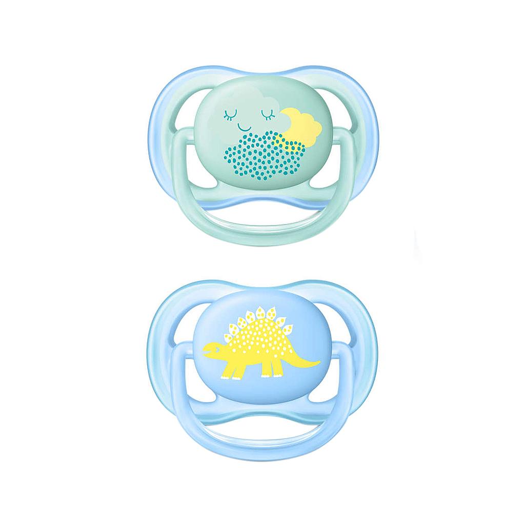 AVENT 2 SUCETTES ULTRA AIR NIGHT 6-18M