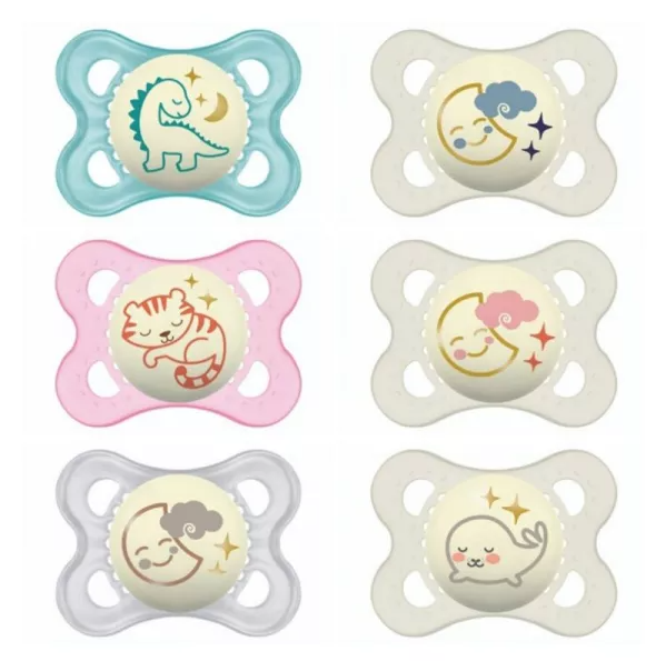 MAM 2 SUCETTES EN SILICONE ORIGINAL 6M+