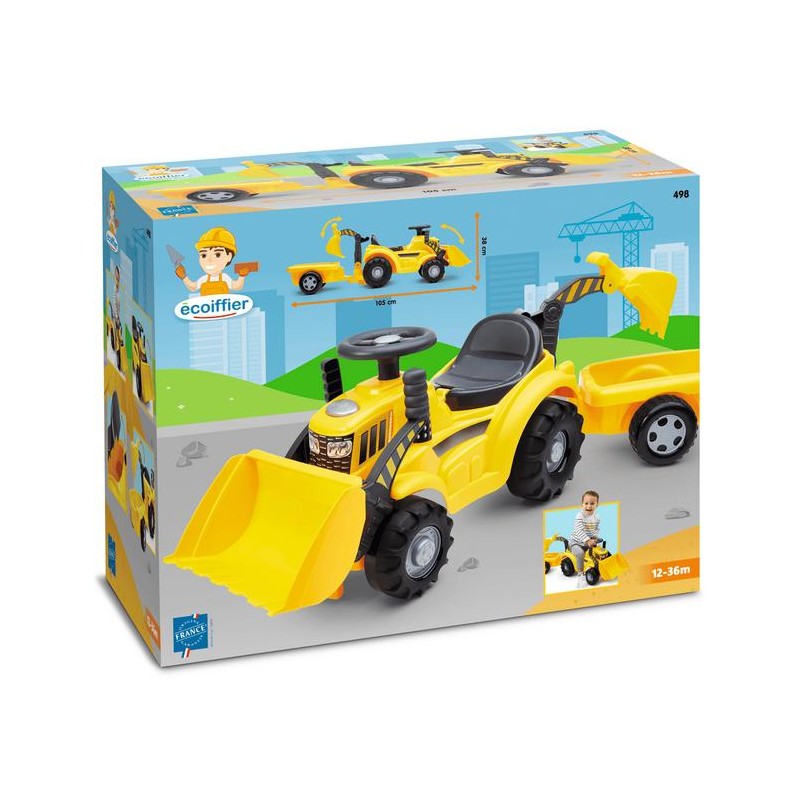 ECOIFFIER PORTEUR TRACTO PELLE AVEC REMORQUE