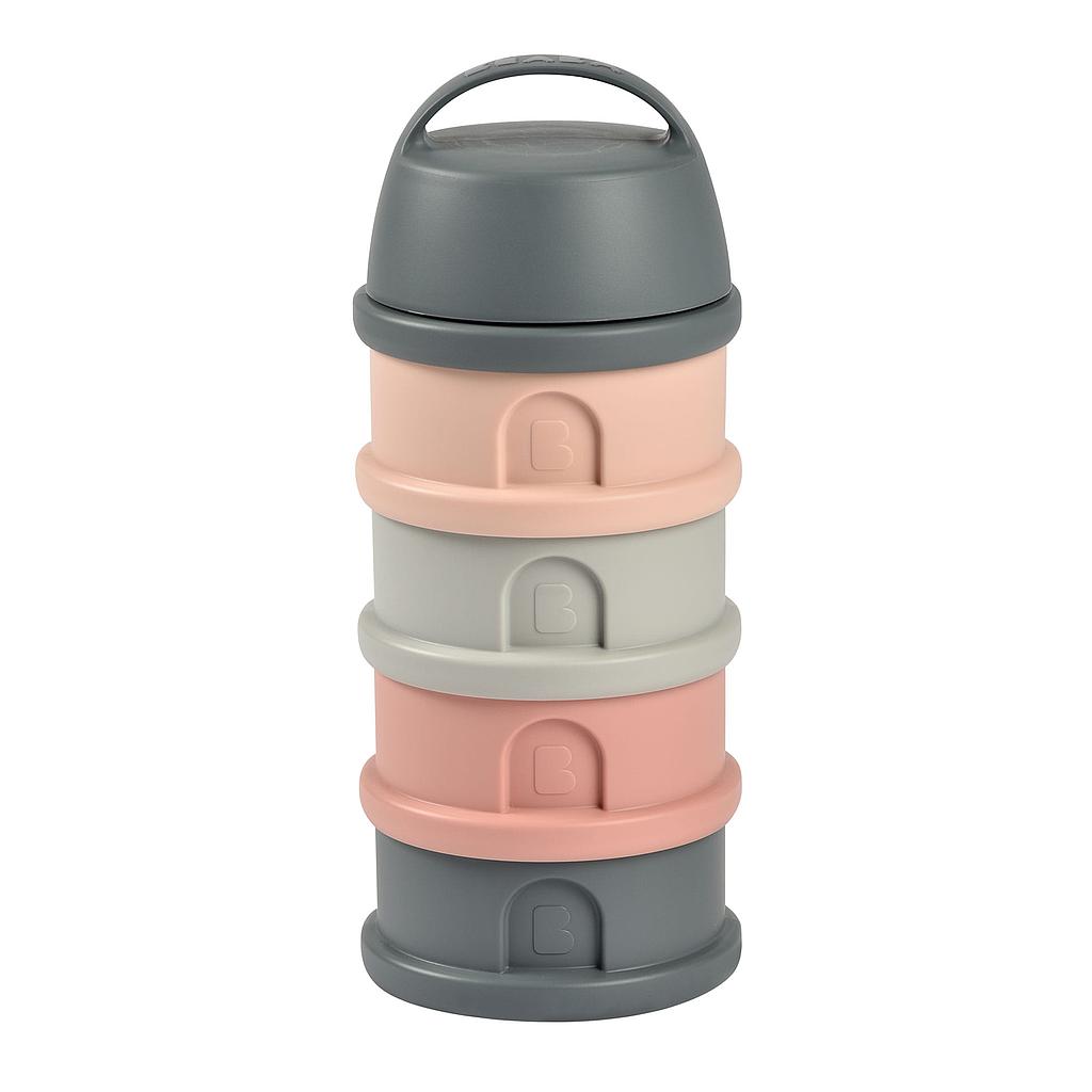 BEABA BOITE DOSEUSE POUR LAIT EN POUDRE 4 COMPARTIMENT ROSE
