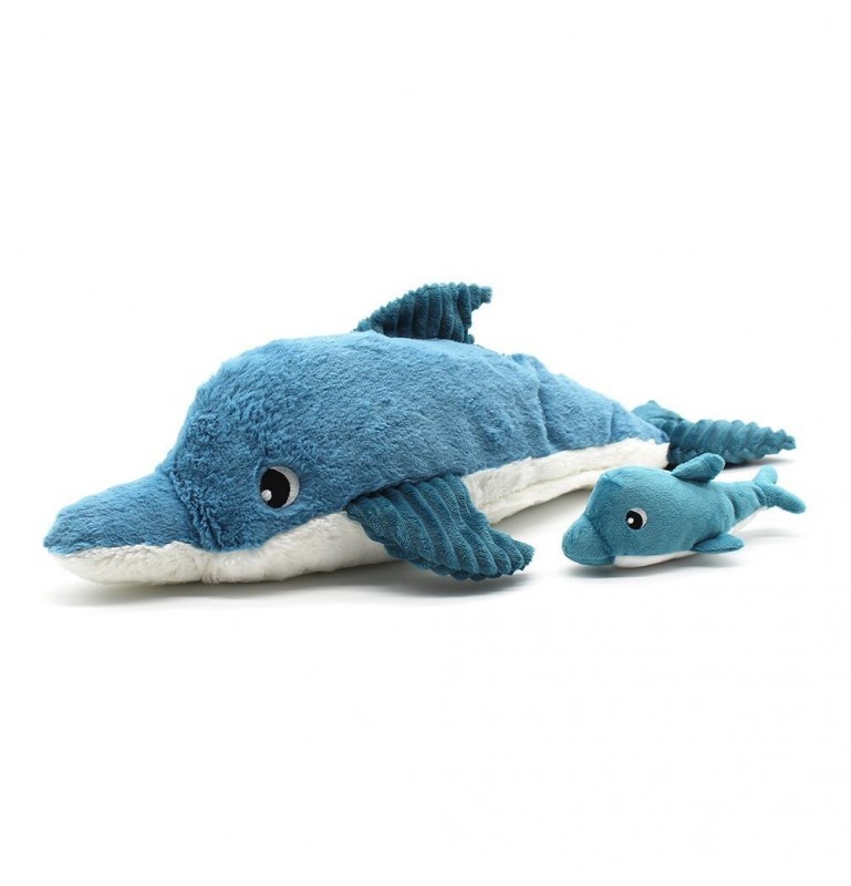 LES DEGLINGOS TOFOULE DAUPHIN MAMAN &amp; BEBE BLEU