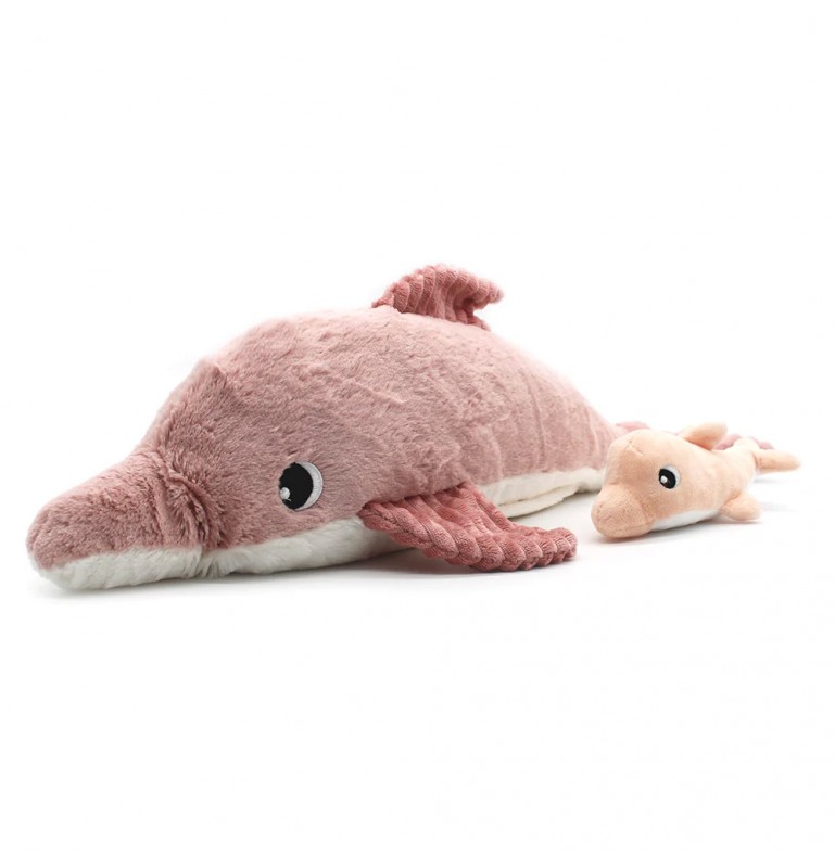 LES DEGLINGOS TOFOU LE DAUPHIN MAMAN &amp; BEBE ROSE