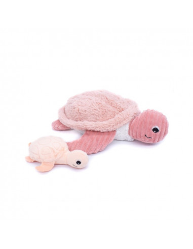 LES DEGLINGOS SAUVENOU LA TORTUE MAMAN &amp; BEBE ROSE