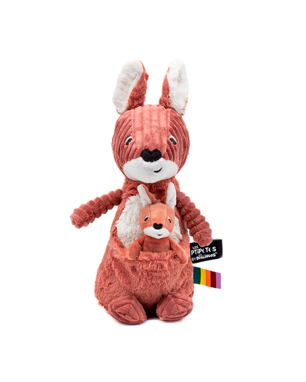 LES DEGLINGOS ALLEZOU LE KANGOUROU MAMAN &amp; BEBE TERRACOTTA