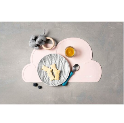 MAIKA SET DE TABLE EN SILICONE NUAGE ROSE