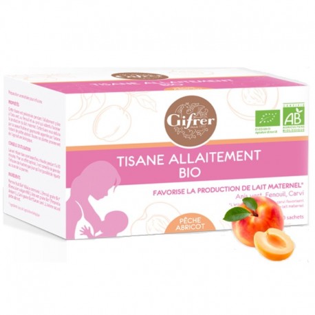 GIFRER TISANE ALLAITEMENT BIO PÊCHE ABRICOT 20 SACHETS