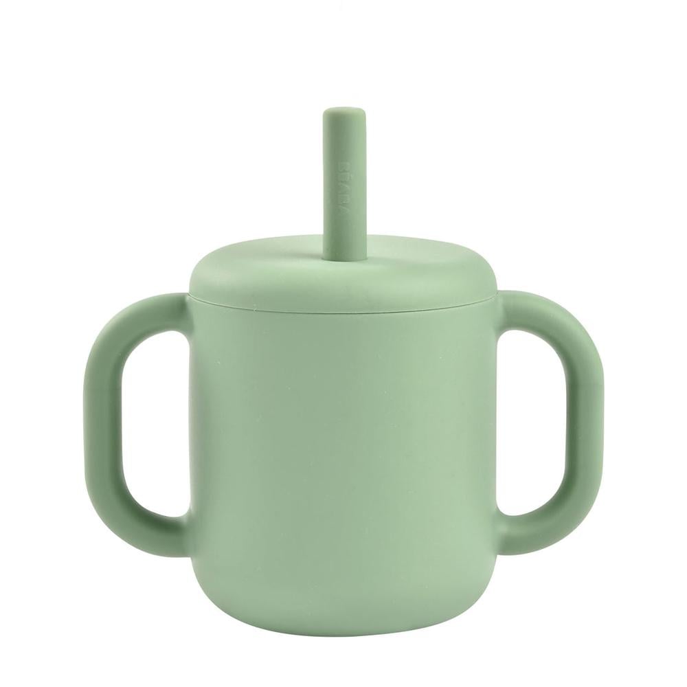BEABA TASSE PAILLE SILICONE VERT SAUGE