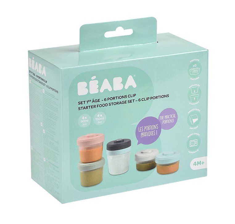 BEABA SET 1ER ÂGE - 6 PORTIONS CLIP 4M+