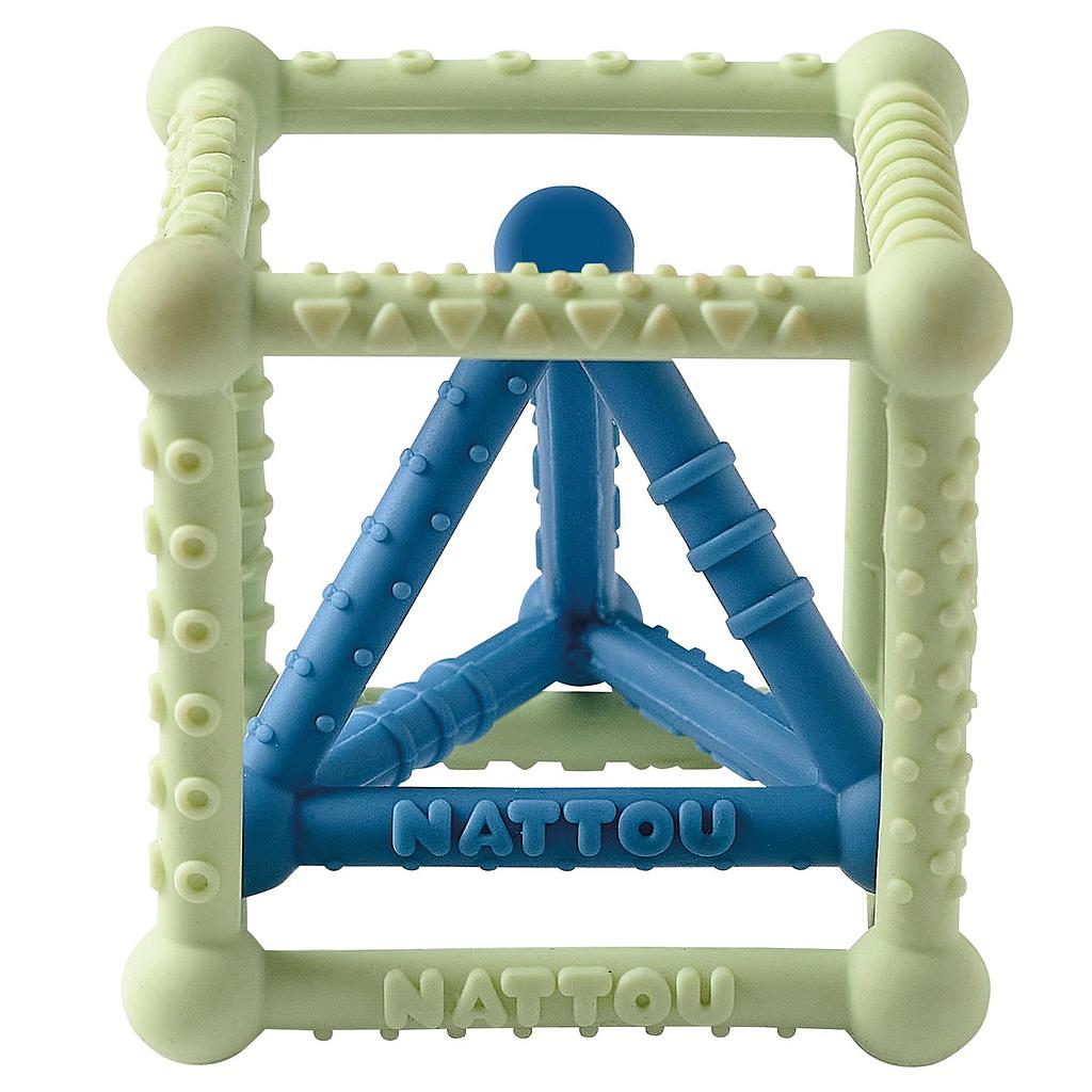 NATTOU CUBE EN SILICONE VERT/BLEU