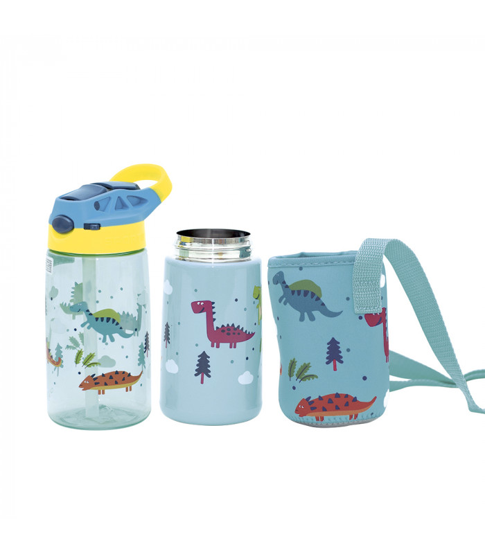 OLMITOS SET DE BOUTEILLES EN TRITAN ET ACIER + COUVERCLE