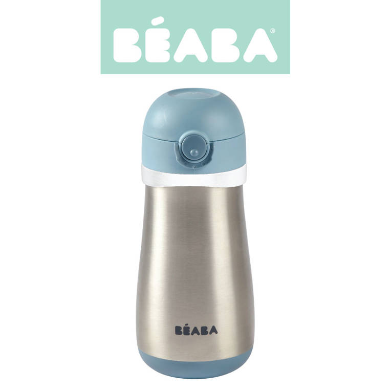 BEABA GOURDE INOX 350 ML 18M+ BLEU