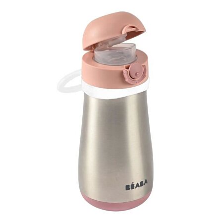BEABA GOURDE INOX 350 ML 18M+ ROSE