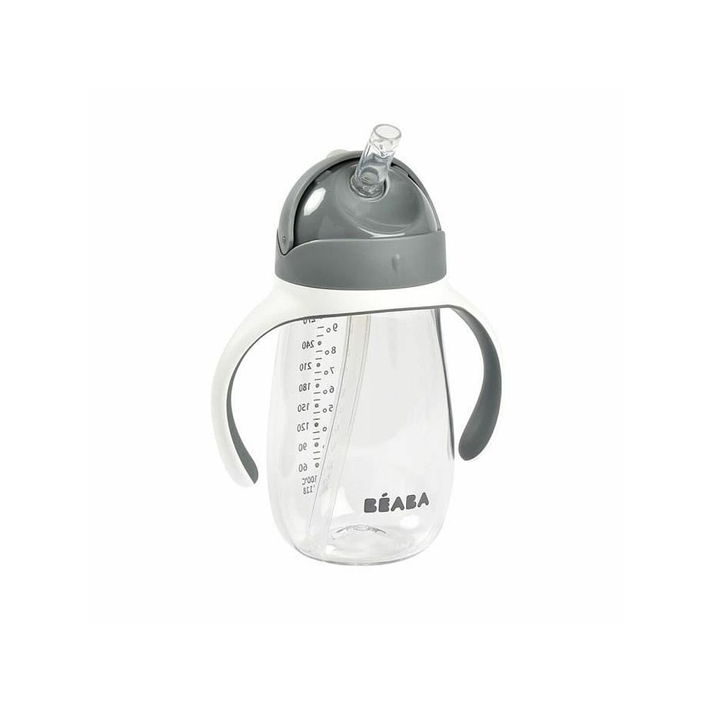 BEABA TASSE A PAILLE 300 ML 8M+ GRIS
