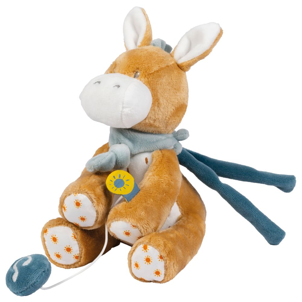 NATTOU Mini Peluche musicale âne Leo (FELIX &amp; LEO)