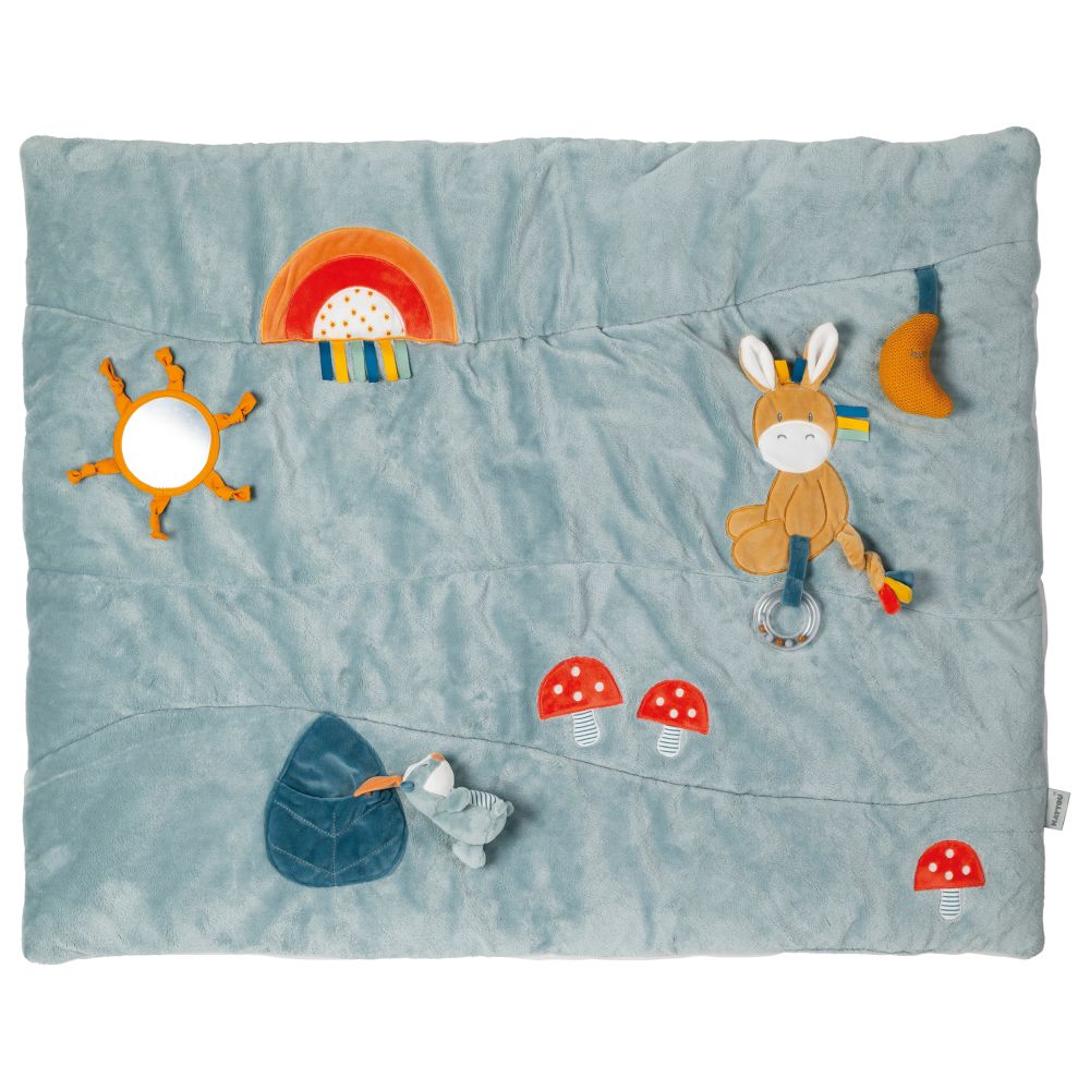 NATTOU Tapis d'éveil 80*100 cm pour arche en bois (FELIX &amp; LEO)