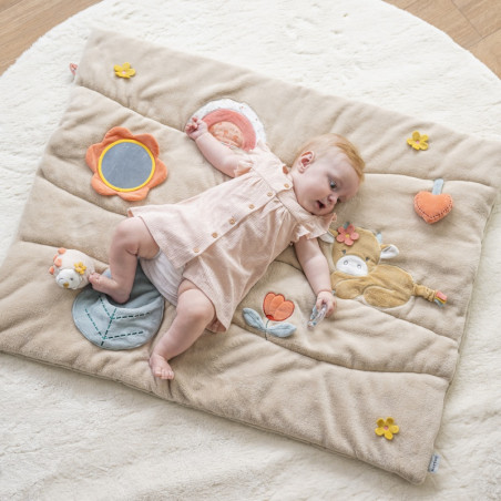 NATTOU Tapis d'éveil 80*100 cm pour arche en bois (MILA, ZOË &amp; LANA)