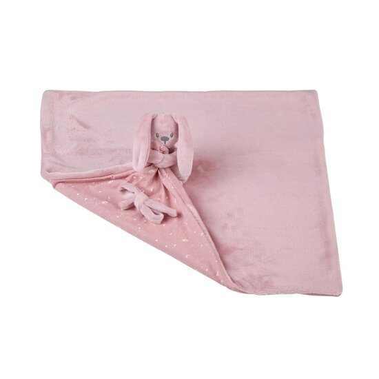 NATTOU doudou plaid &quot;Glow in the dark&quot; vieux rose (LAPIDOU)
