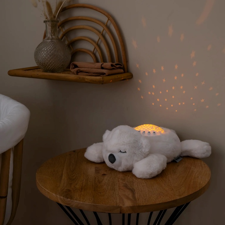 NATTOU Veilleuse projecteur ours blanc