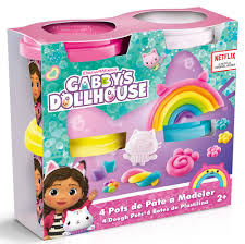 CANAL TOYS GABBY'S DOLLHOUSE PACK 4 POTS DE PATE A MODELER