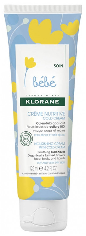 KLORANE Bébé Crème Nutritive au Cold Cream 125 ml