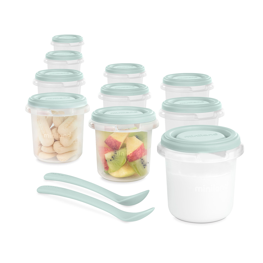 MINILAND Set de 10 Boite de conservations repas MINT