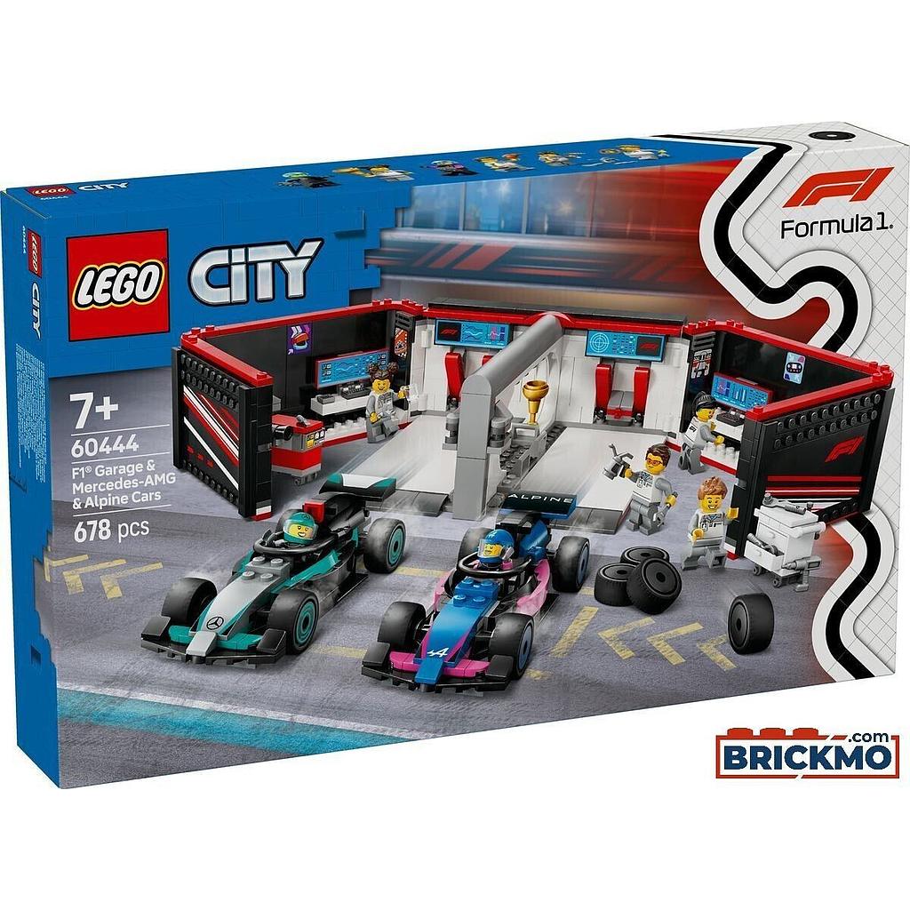 LEGO CITY F1 GARAGE ET MERCEDES-AMG ET ALPINE  CARS 678 PCS