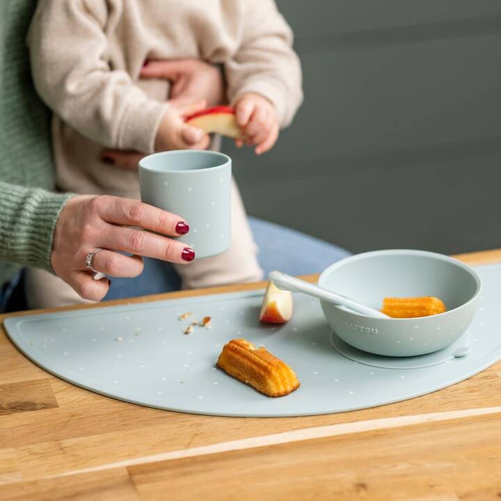 NATTOU Coffret repas 4 pièces avec set vert étoiles