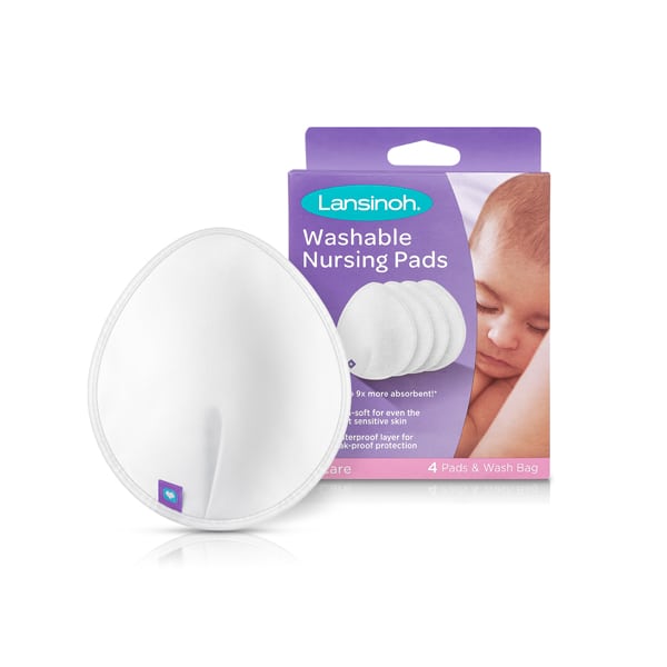 LANSINOH 4 COUSSINETS D'ALLAITEMENT LAVABLE NEW