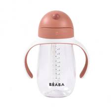 BEABA TASSE A PAILLE 300 ML 8M+ TERRACOTA