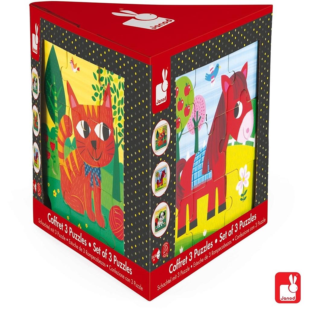COFFRET 3 PUZZLE TRIANGLE 07076